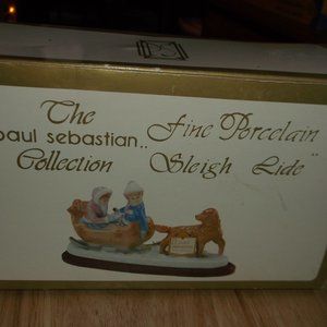 paul sebastion fine porcelain sleigh  ride.